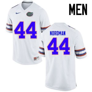 Men's Florida Gators #44 Tucker Nordman NCAA Nike White Authentic Stitched College Football Jersey CVD4162JO